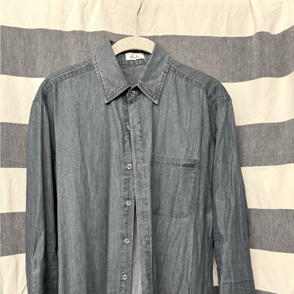Charlie by Matthew Zink. Work Shirt. Long Sleeve. Denim Blue. Size M.